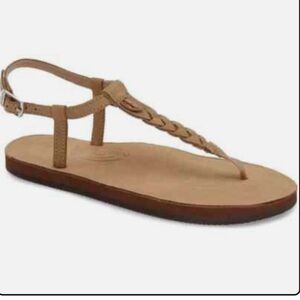 Rainbow Braided Tan Sandals size small (5.5-6.5)